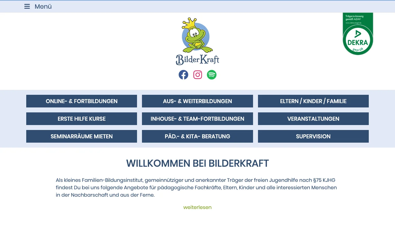 Website: BilderKraft Training: Managed for Over 10 Years