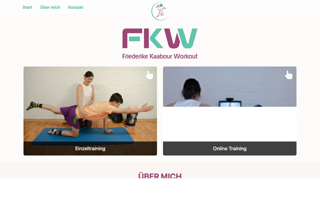 Website: FK Workout: Personal Website for Fitness Trainer